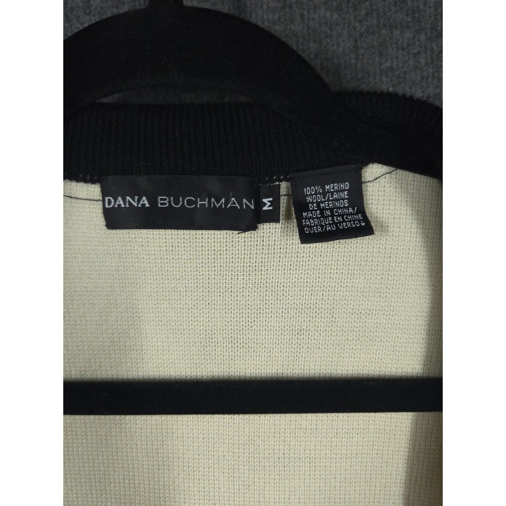 Dana Buchman Womens M Merino Wool Cardigan Sweater Jacket Zip Chic‎ Old Money - Picture 9 of 12